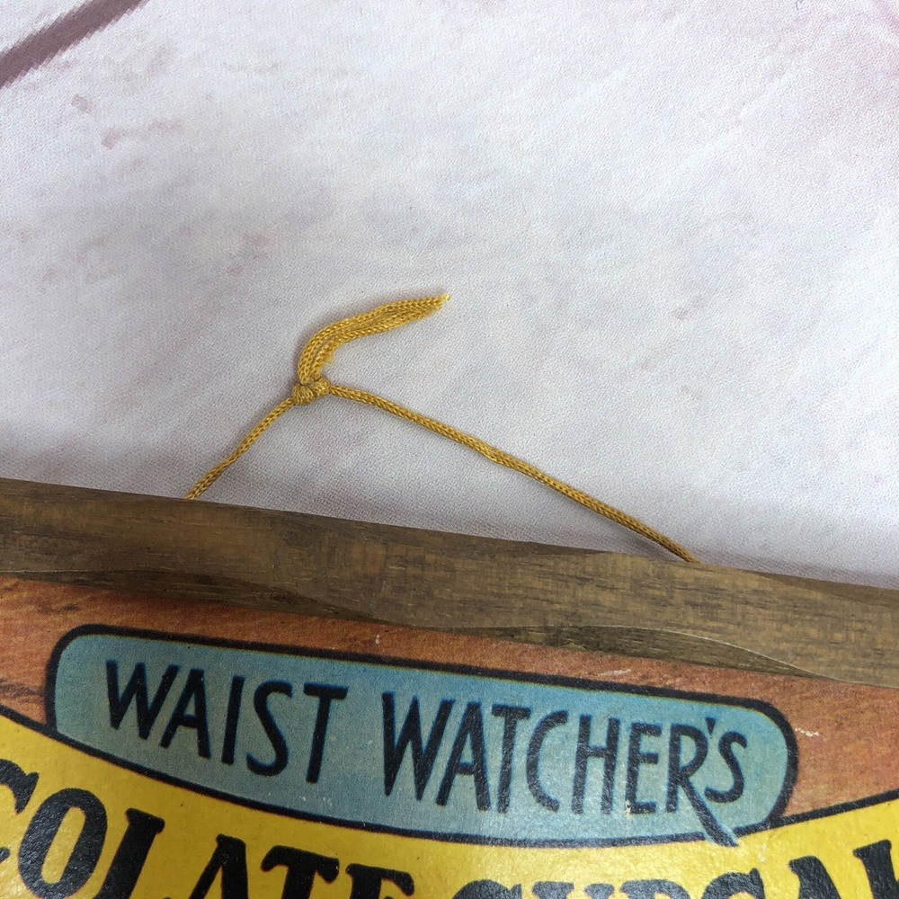 Vintage Wooden Sign Waist Watchers Choclate Cupcakes‎ 9.5" x 6.5" - Picture 5 of 6